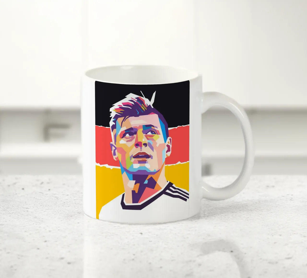 Tony Kroos ritratto pop art tazza in ceramica da Hantamrata