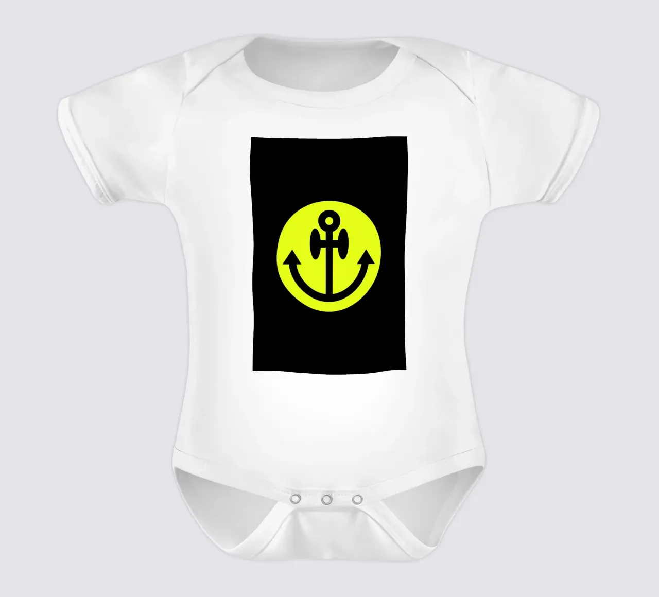 Anchor Smiley body neonato maniche corte da Chobopop