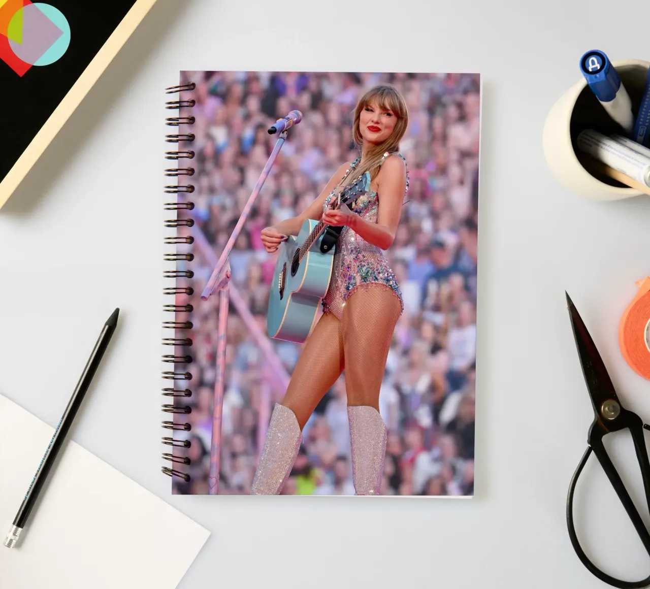Taylor Swift on Eras Tour spiral notebook by avissta