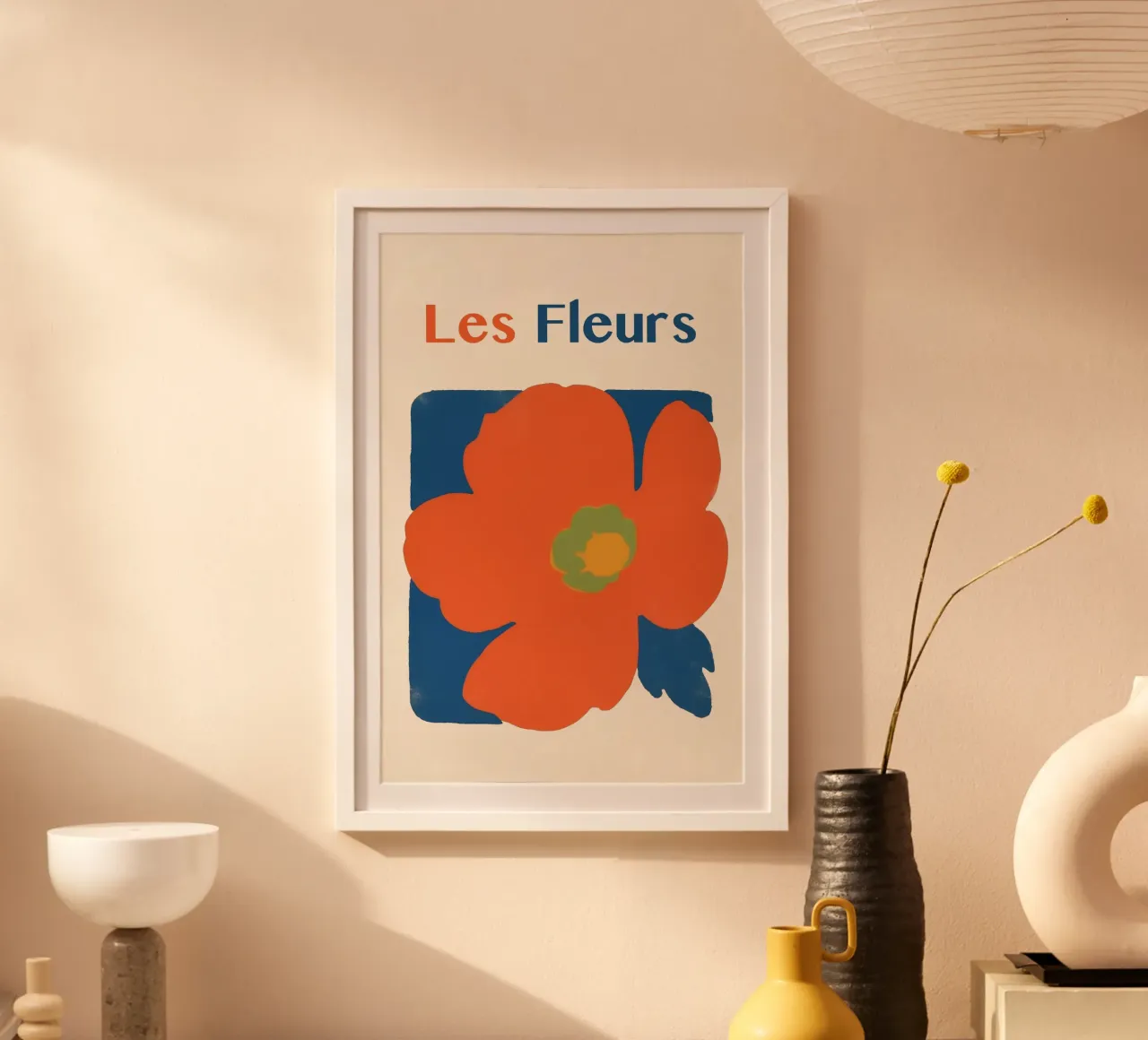 les Fleurs mia bella poster con telaio in plastica da Carinaprint