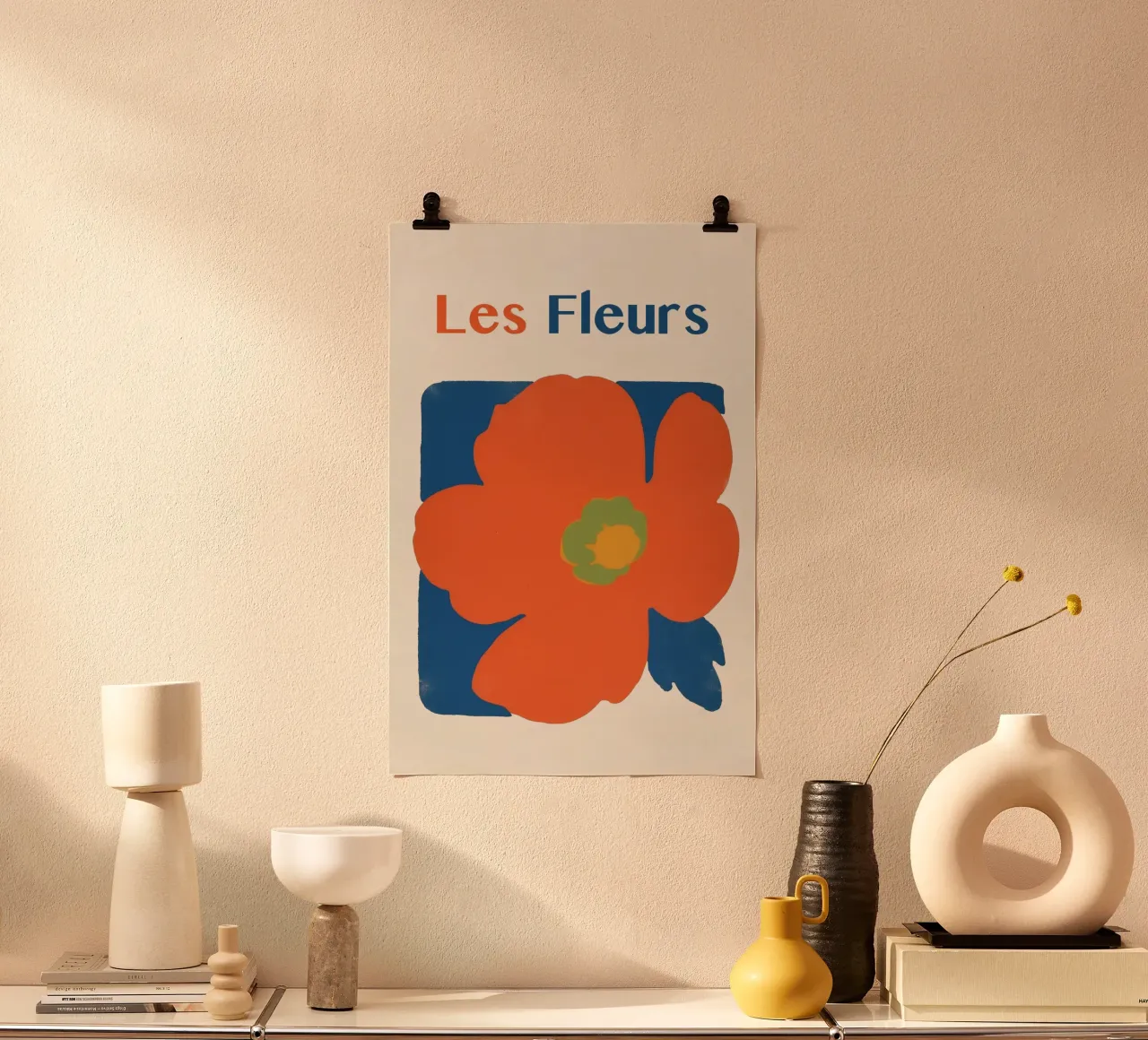 les Fleurs mia bella poster con telaio in plastica da Carinaprint