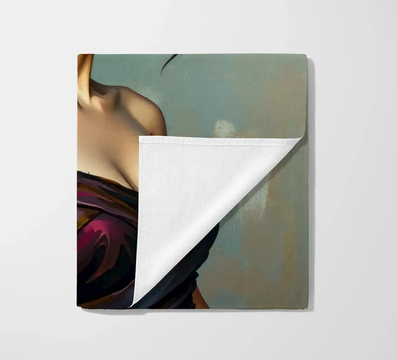 Donna elegante con un abito in stile vintage posa con grazia telo mare da DesignDoodle