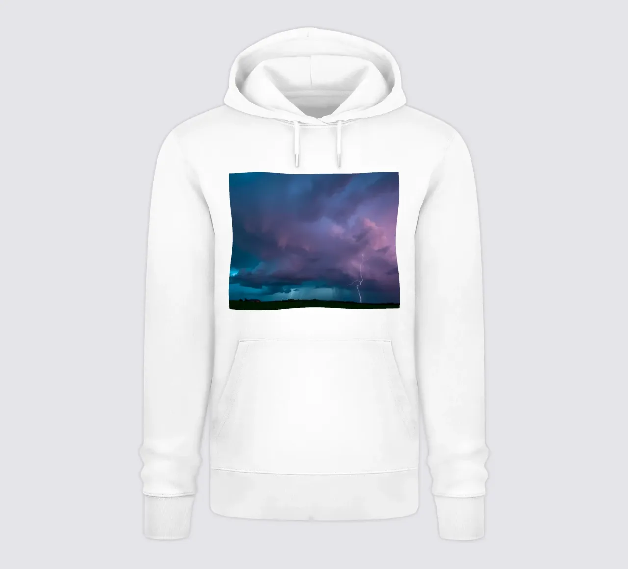 Drammatici fulmini in un cielo tempestoso felpa con cappuccio da DesignDoodle