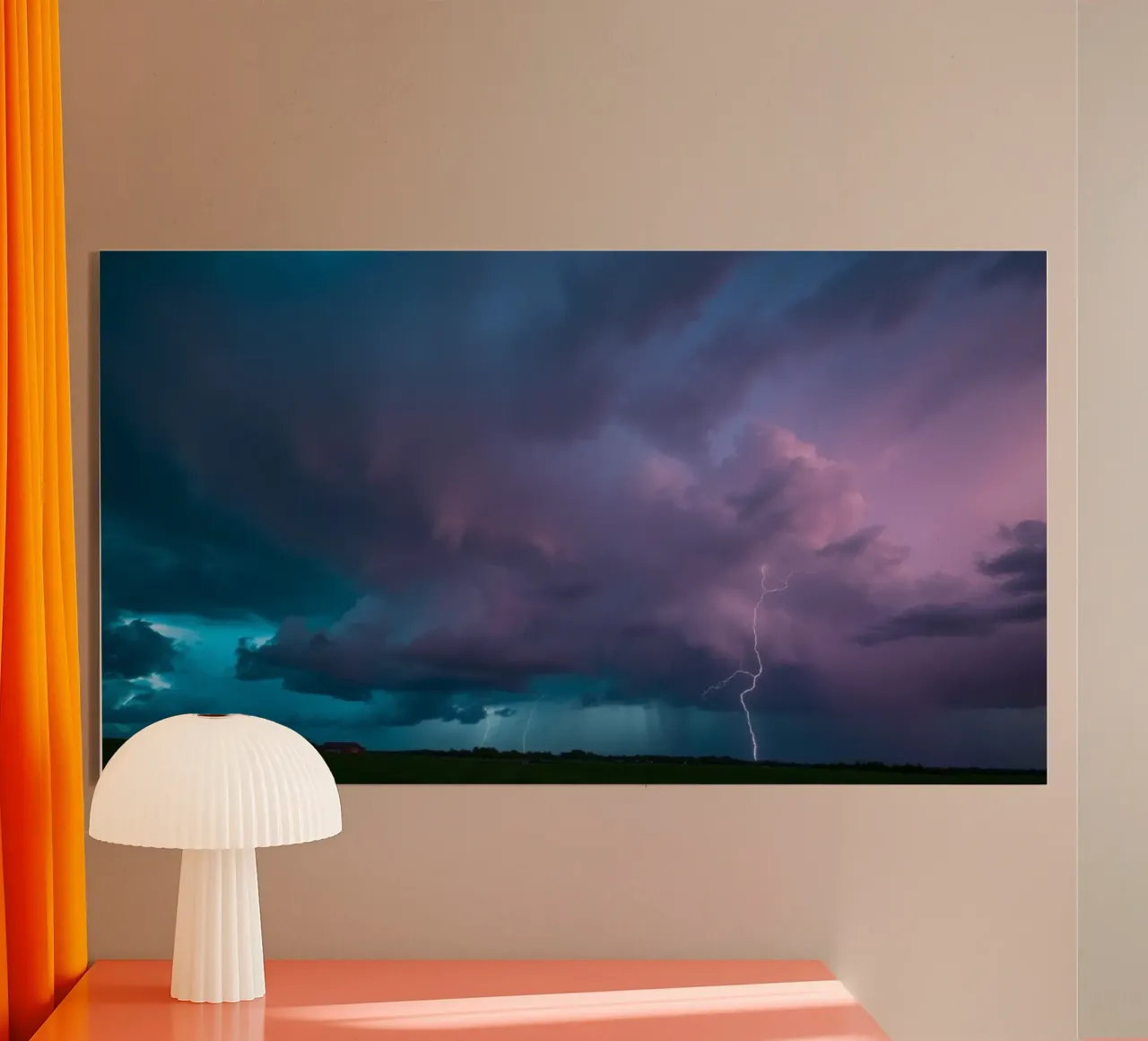 Drammatici fulmini in un cielo tempestoso plexiglass da DesignDoodle