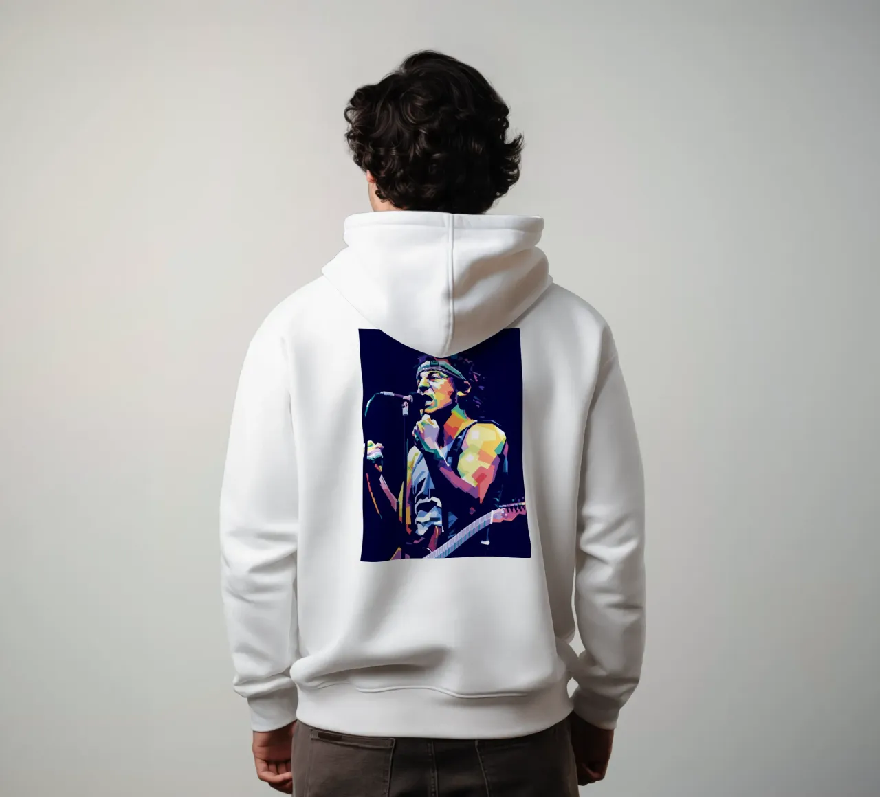 Bruce Springsteen in stile WPAP felpa con cappuccio da Alkahfsmart