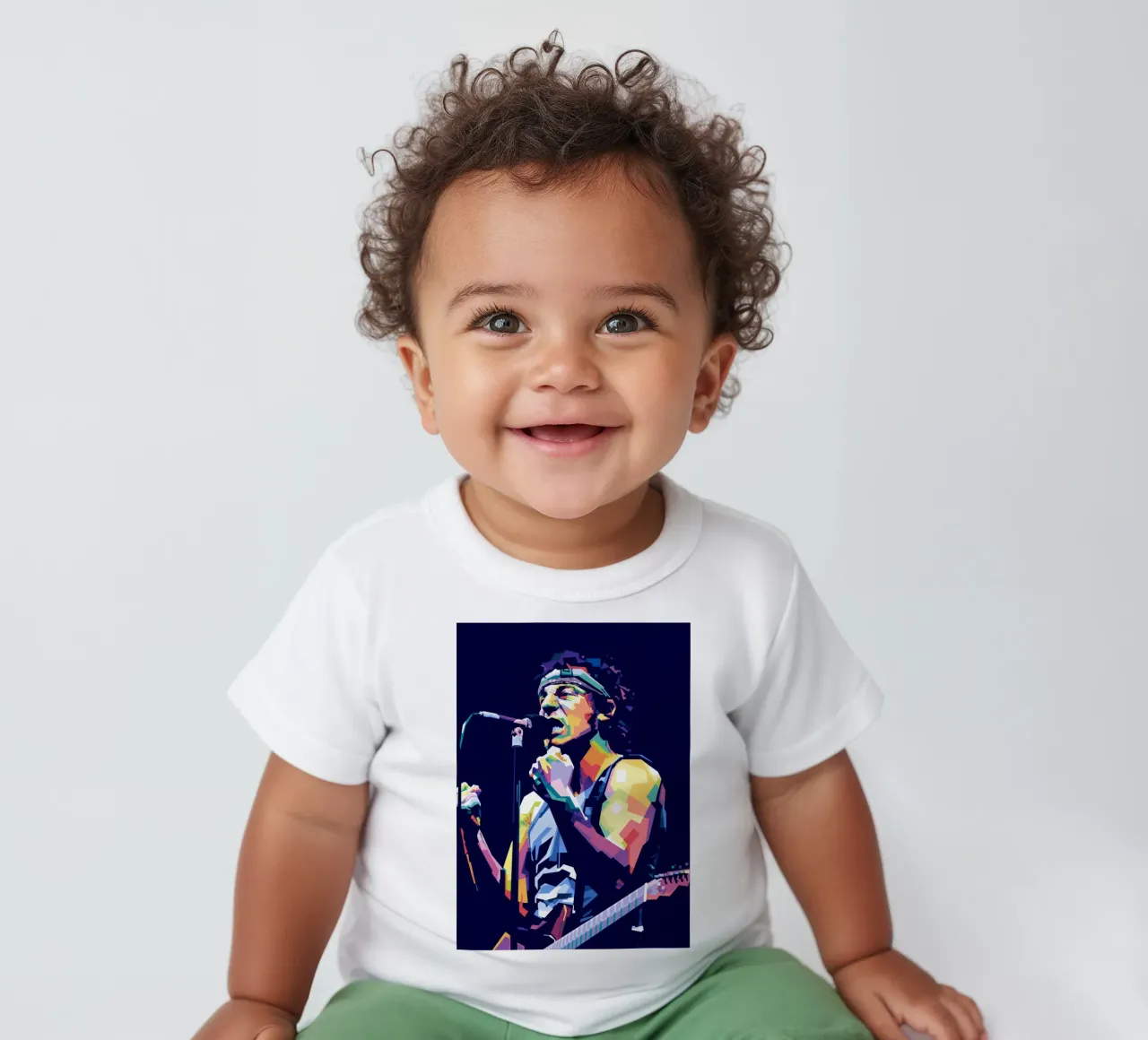 Bruce Springsteen in stile WPAP maglietta neonato da Alkahfsmart