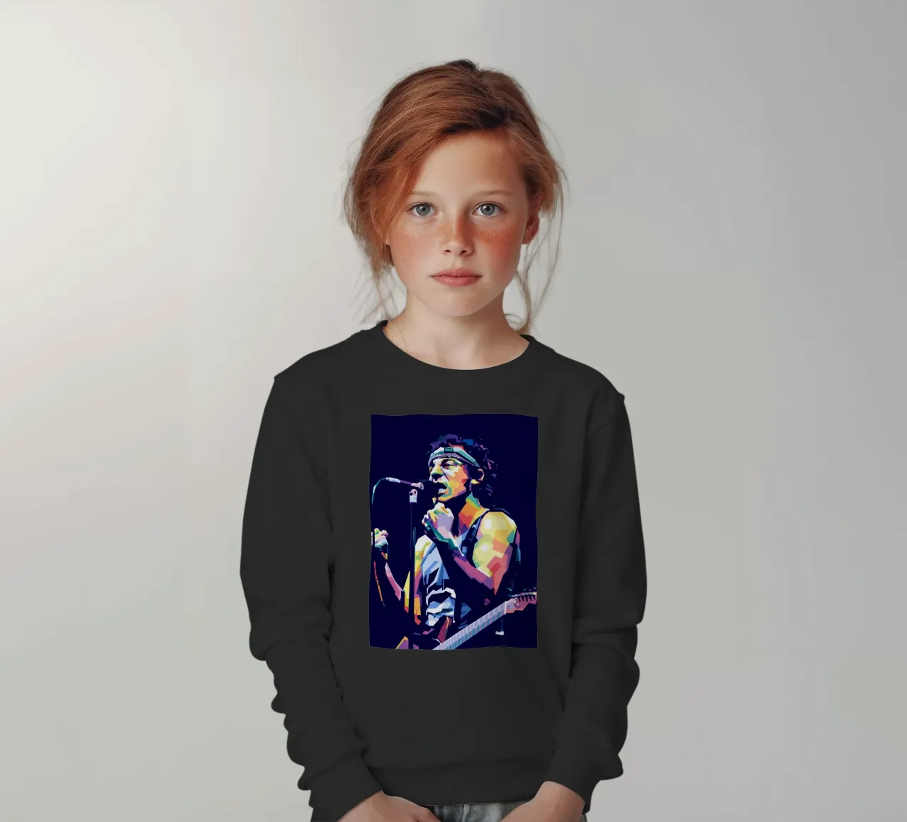 Bruce Springsteen in stile WPAP felpa bambino da Alkahfsmart