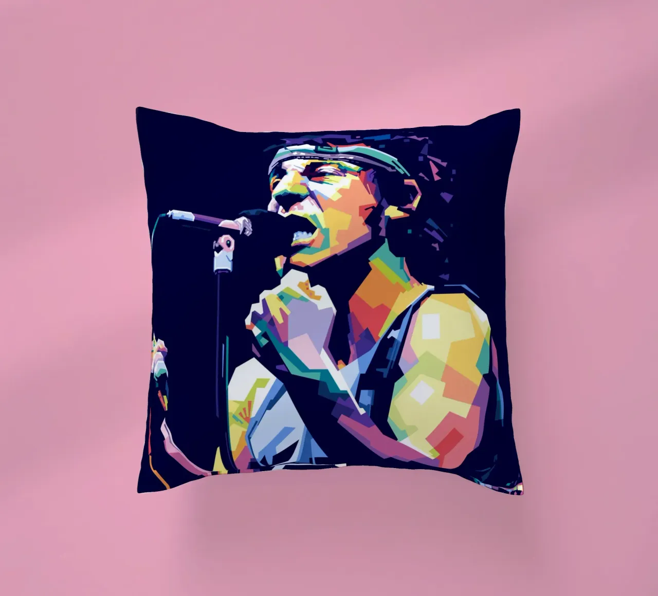 Bruce Springsteen in stile WPAP cuscino da Alkahfsmart