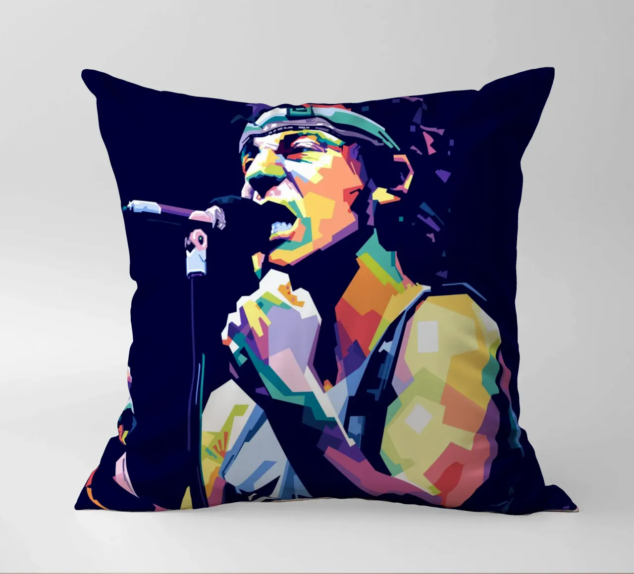 Bruce Springsteen in stile WPAP cuscino da Alkahfsmart