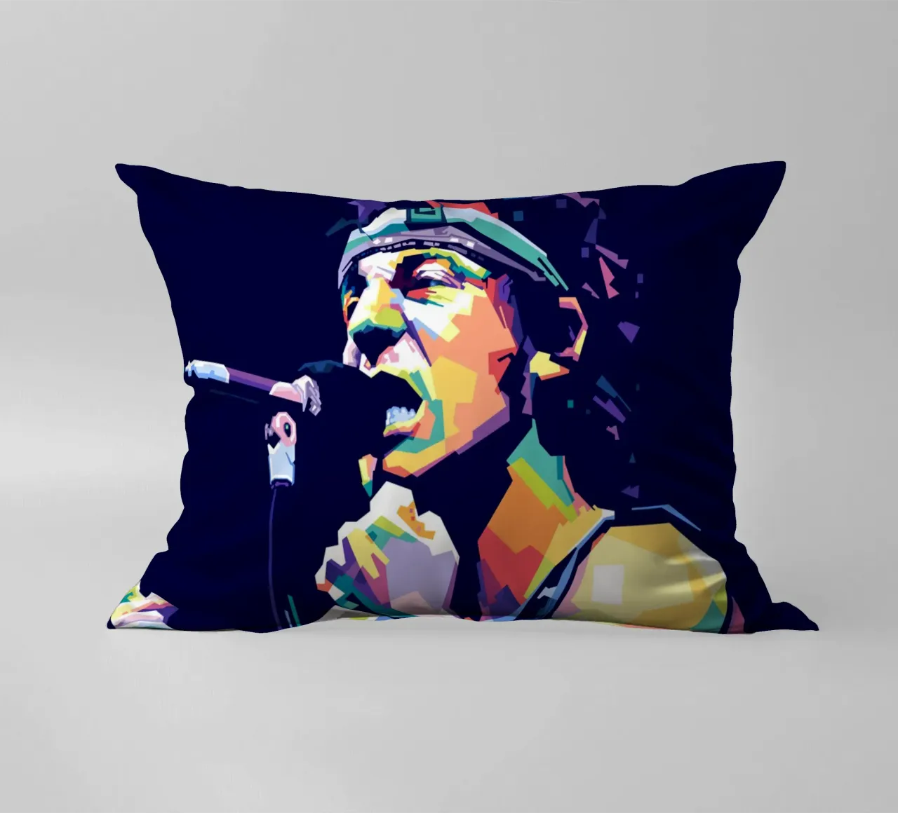 Bruce Springsteen in stile WPAP cuscino da Alkahfsmart