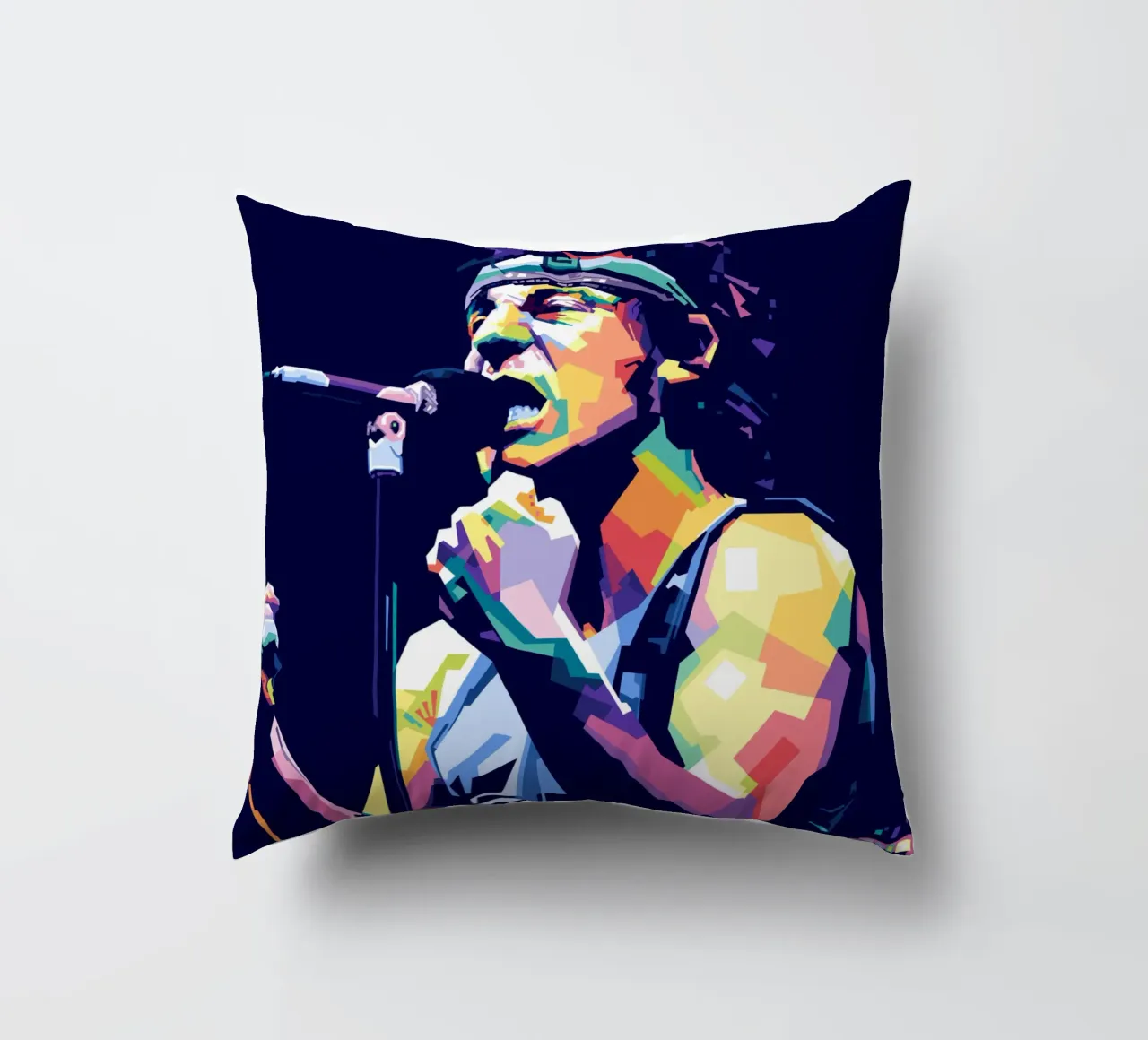 Bruce Springsteen in stile WPAP cuscino da Alkahfsmart