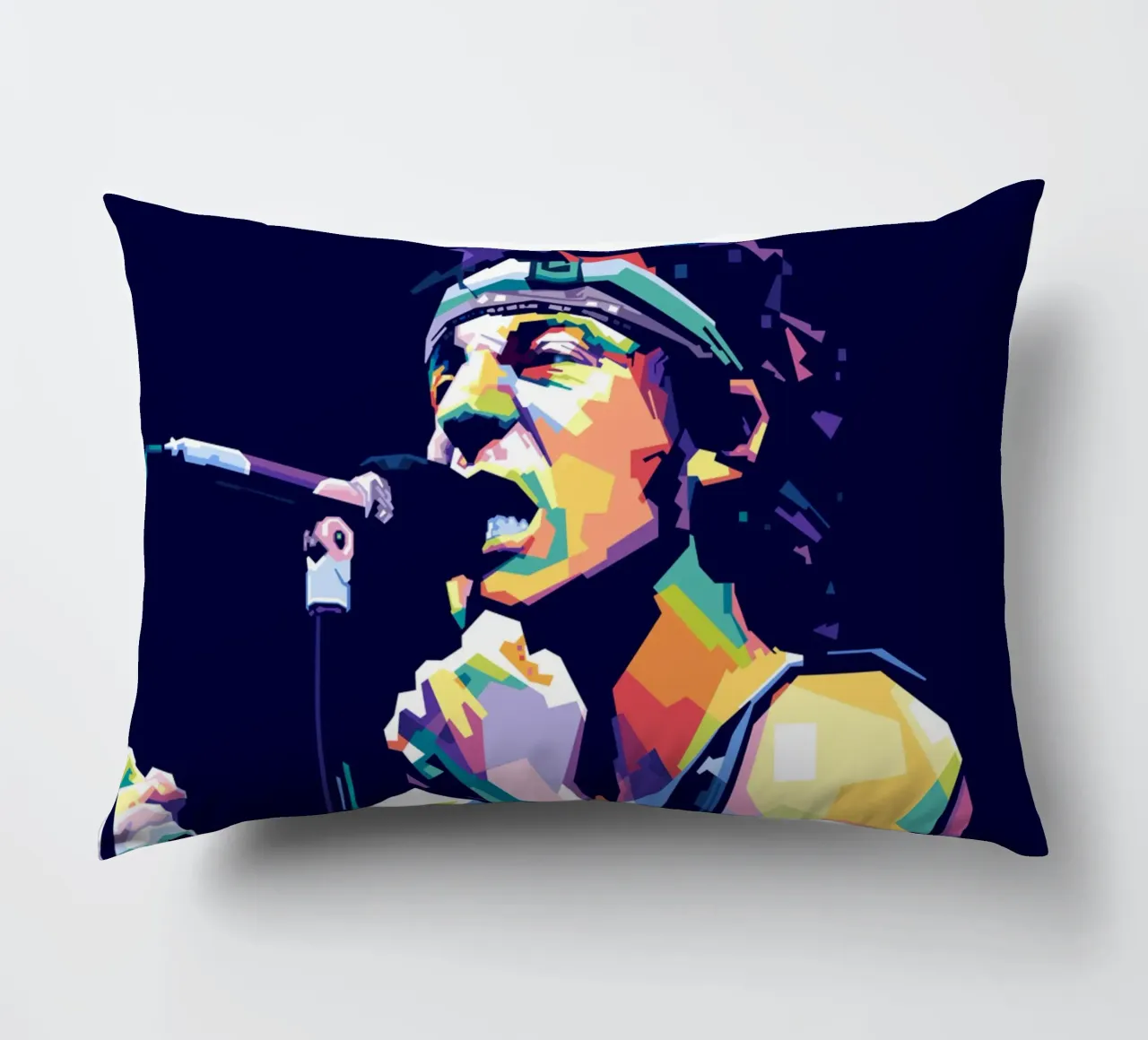 Bruce Springsteen in stile WPAP cuscino da Alkahfsmart