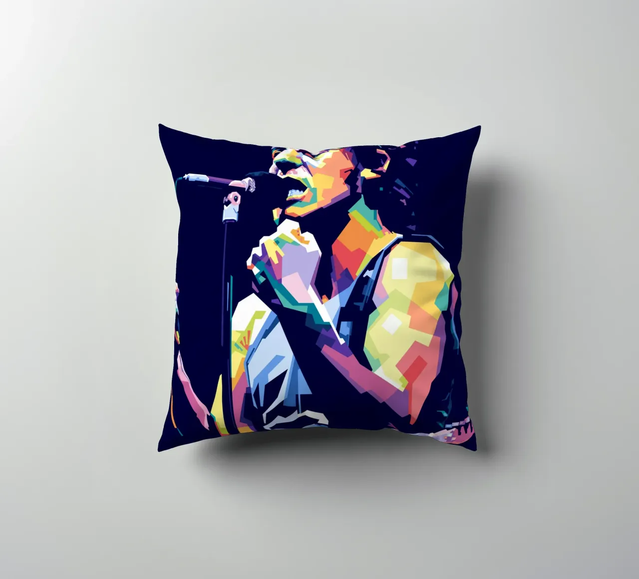 Bruce Springsteen in stile WPAP cuscino da Alkahfsmart