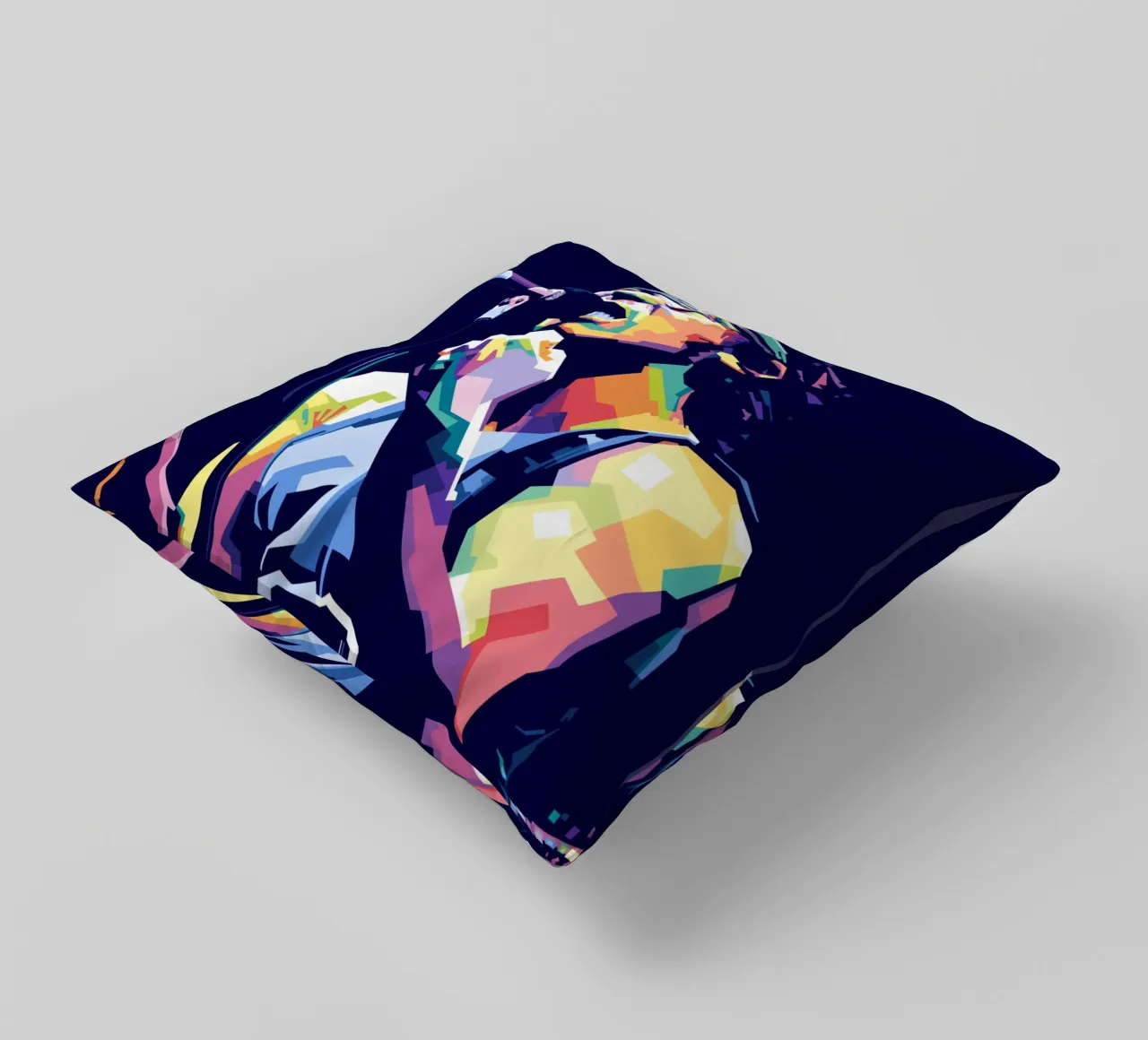 Bruce Springsteen in stile WPAP cuscino da Alkahfsmart