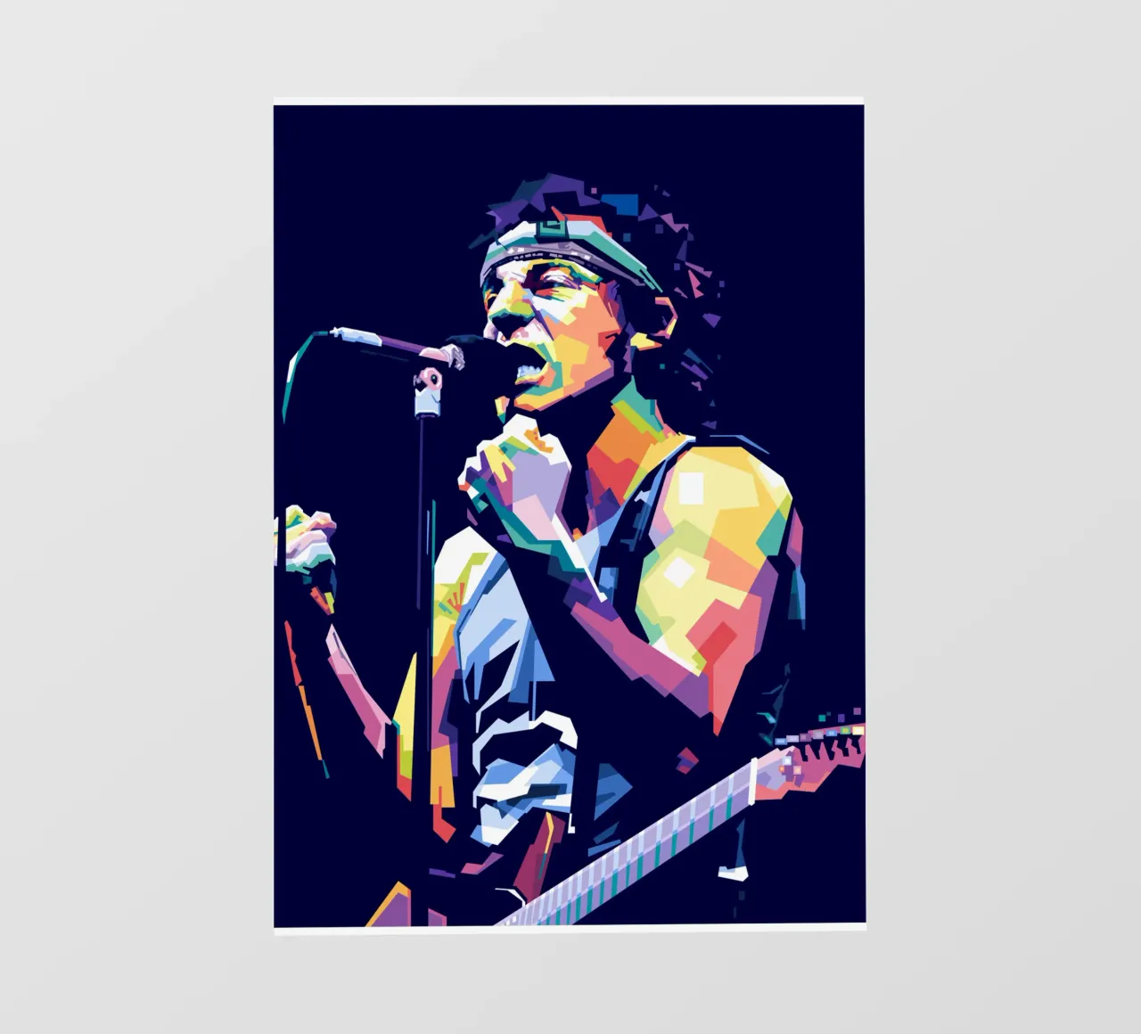 Bruce Springsteen in stile WPAP pellicola backlit da Alkahfsmart