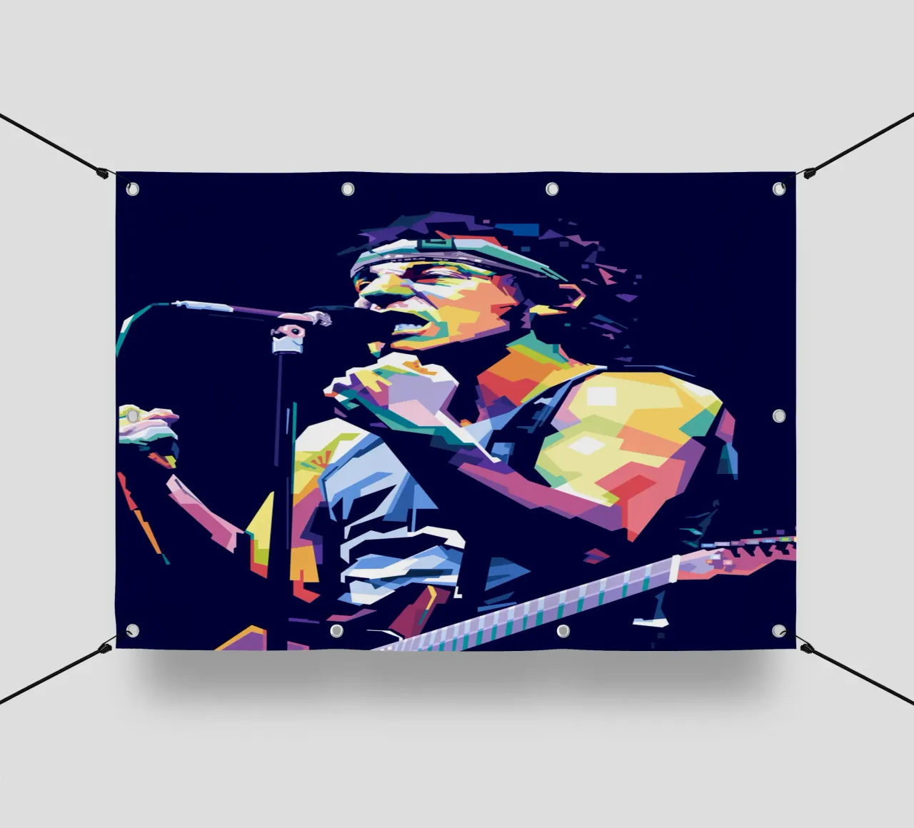 Bruce Springsteen in stile WPAP telo in pvc da Alkahfsmart