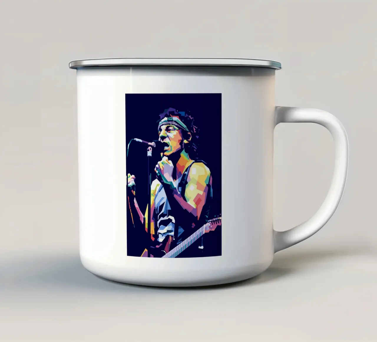 Bruce Springsteen in stile WPAP tazza in smalto da Alkahfsmart
