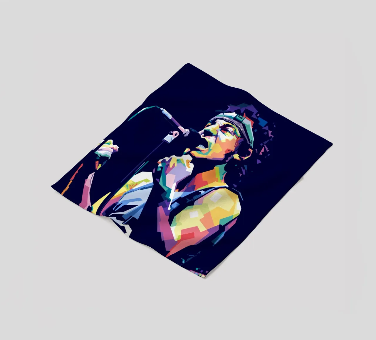 Bruce Springsteen in stile WPAP coperta in pile da Alkahfsmart