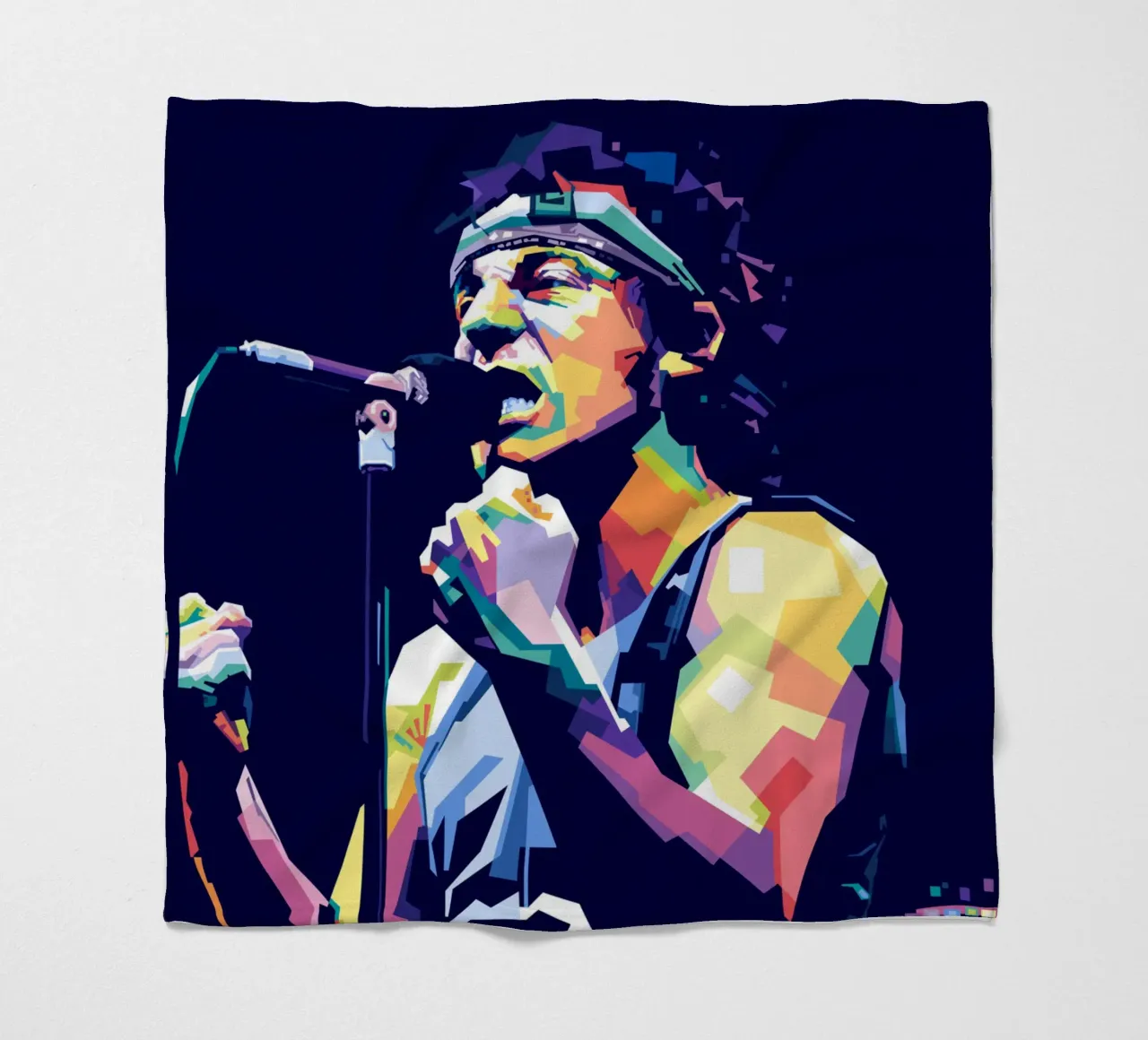 Bruce Springsteen in stile WPAP coperta in pile da Alkahfsmart