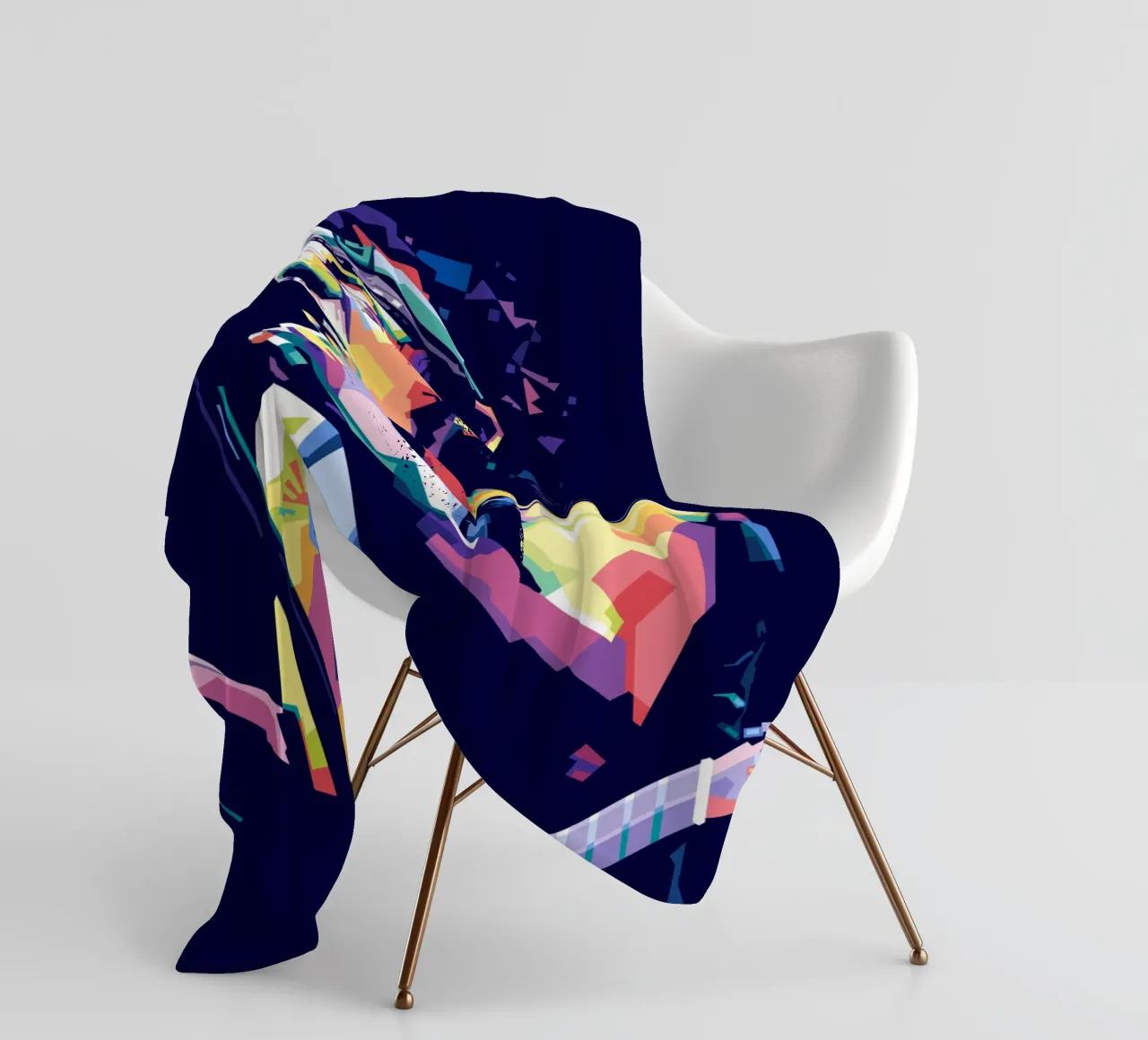 Bruce Springsteen in stile WPAP coperta in pile da Alkahfsmart