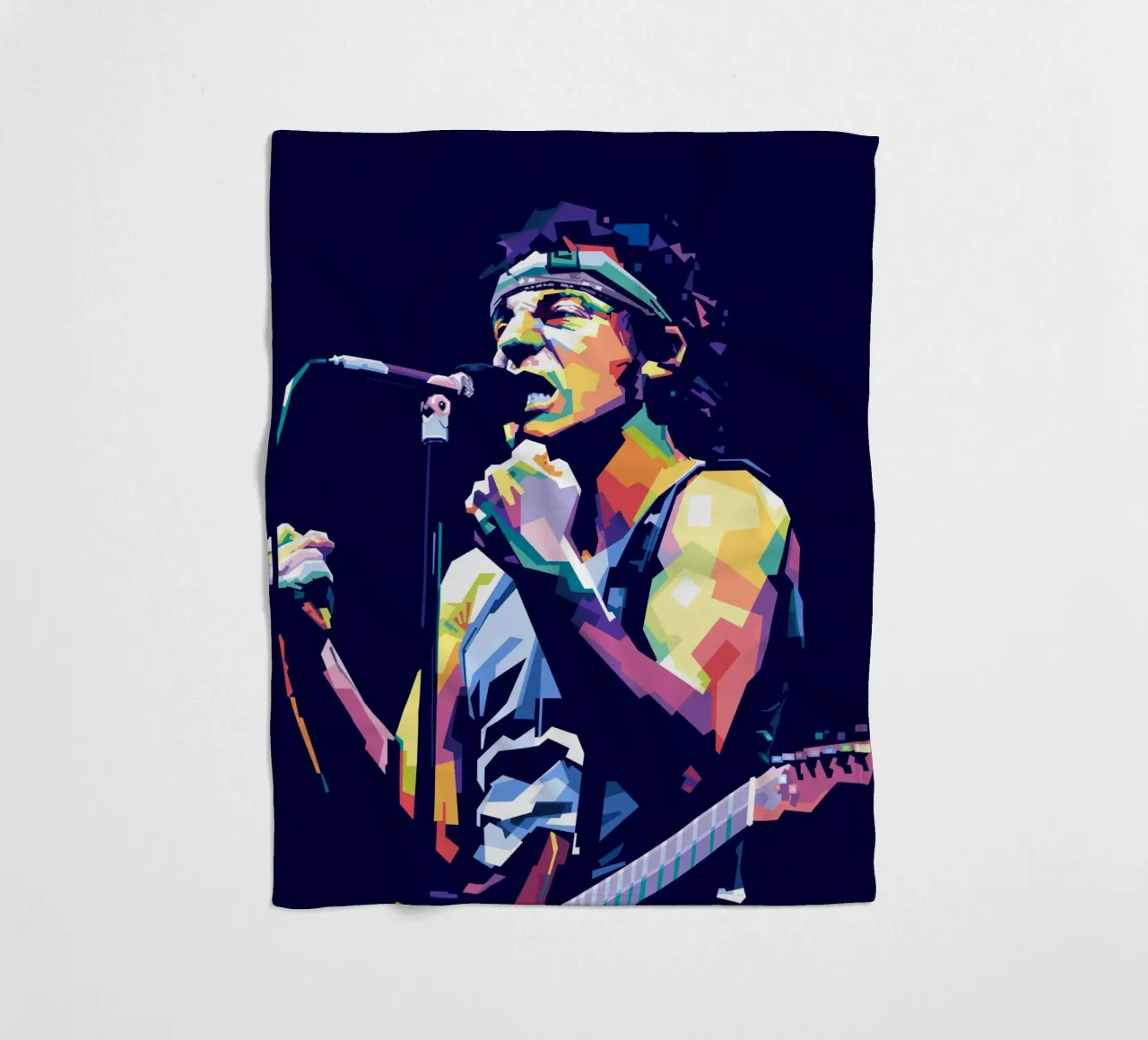 Bruce Springsteen in stile WPAP coperta in pile da Alkahfsmart