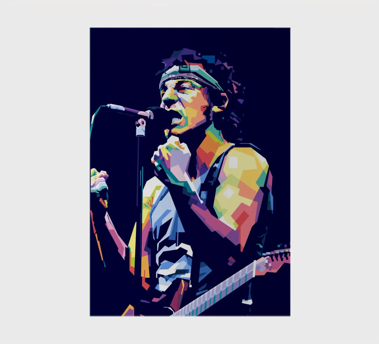 Bruce Springsteen in WPAP style notebook by Alkahfsmart