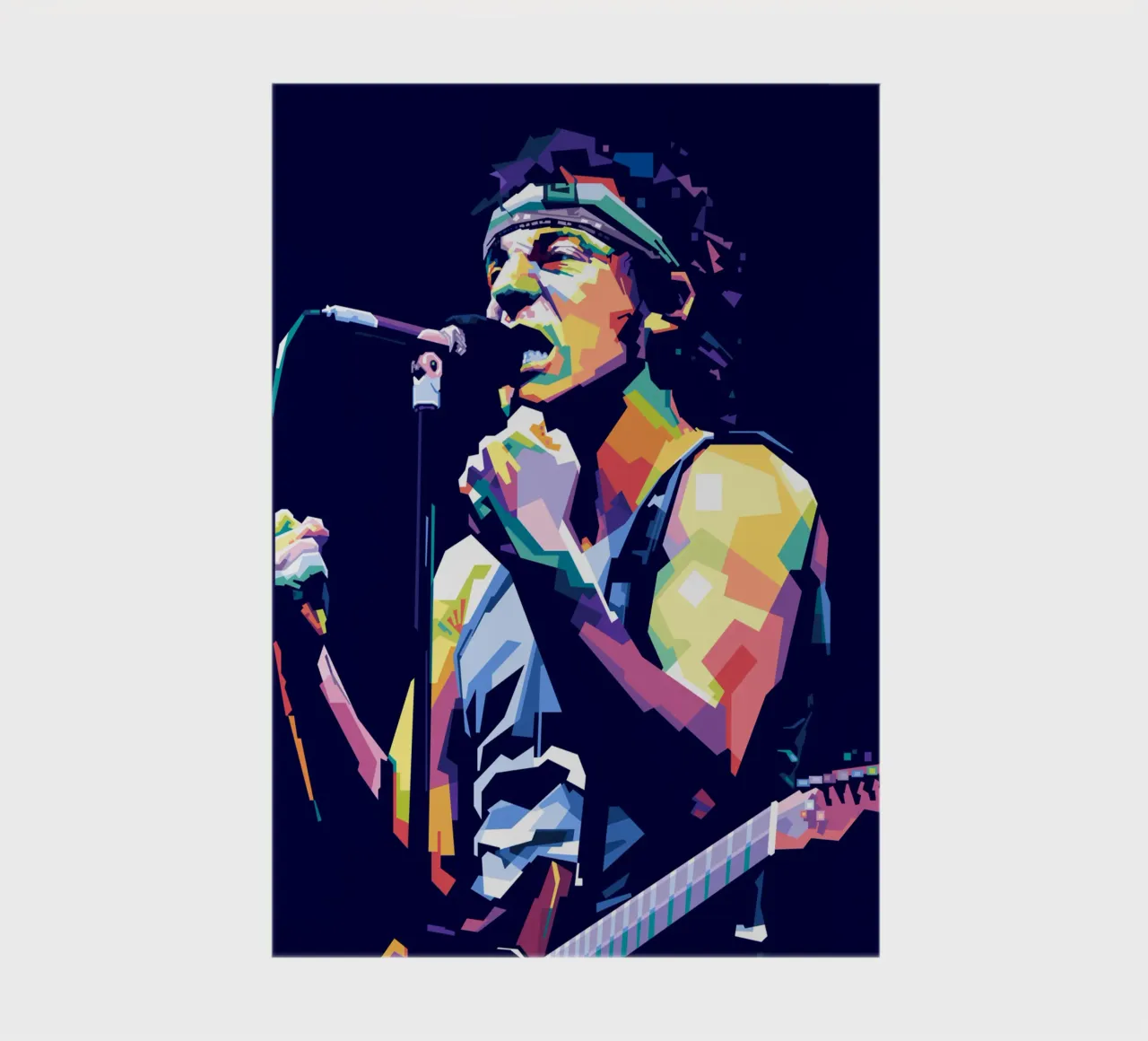 Bruce Springsteen in WPAP style notebook by Alkahfsmart
