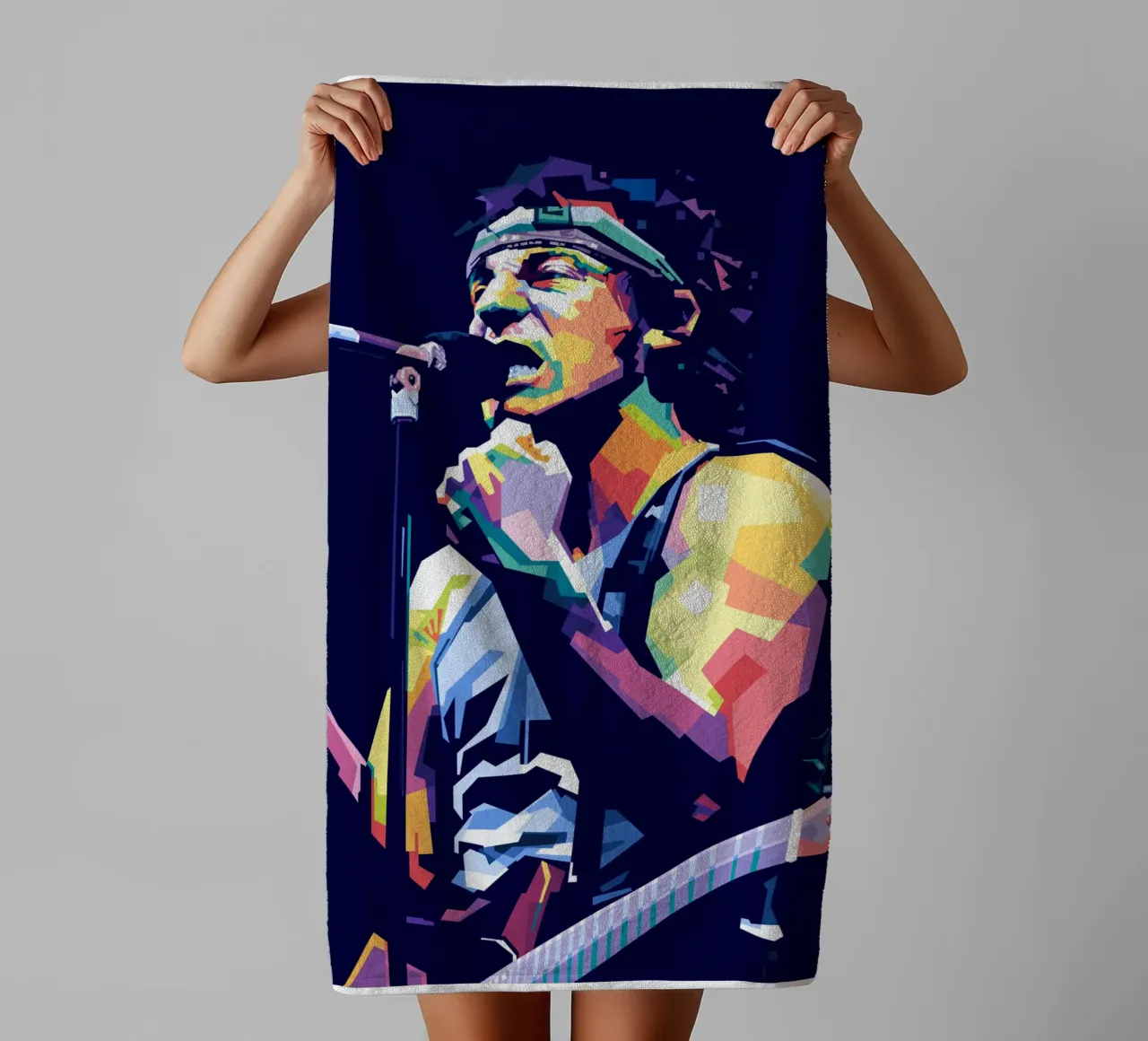 Bruce Springsteen in WPAP style towel by Alkahfsmart
