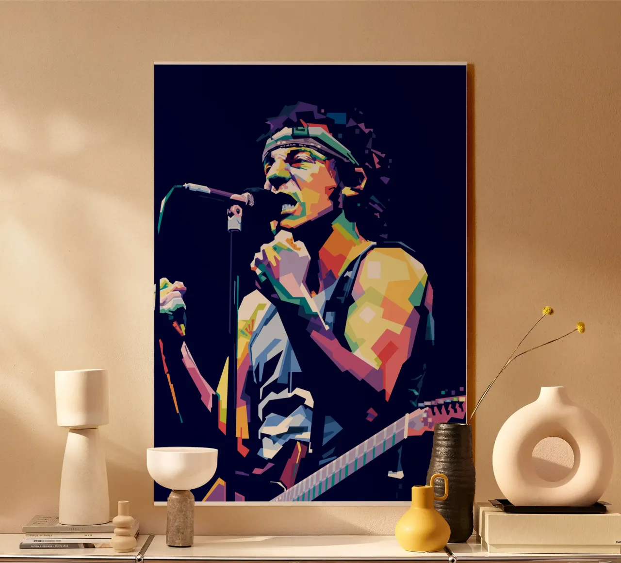 Bruce Springsteen in stile WPAP plexiglass da Alkahfsmart