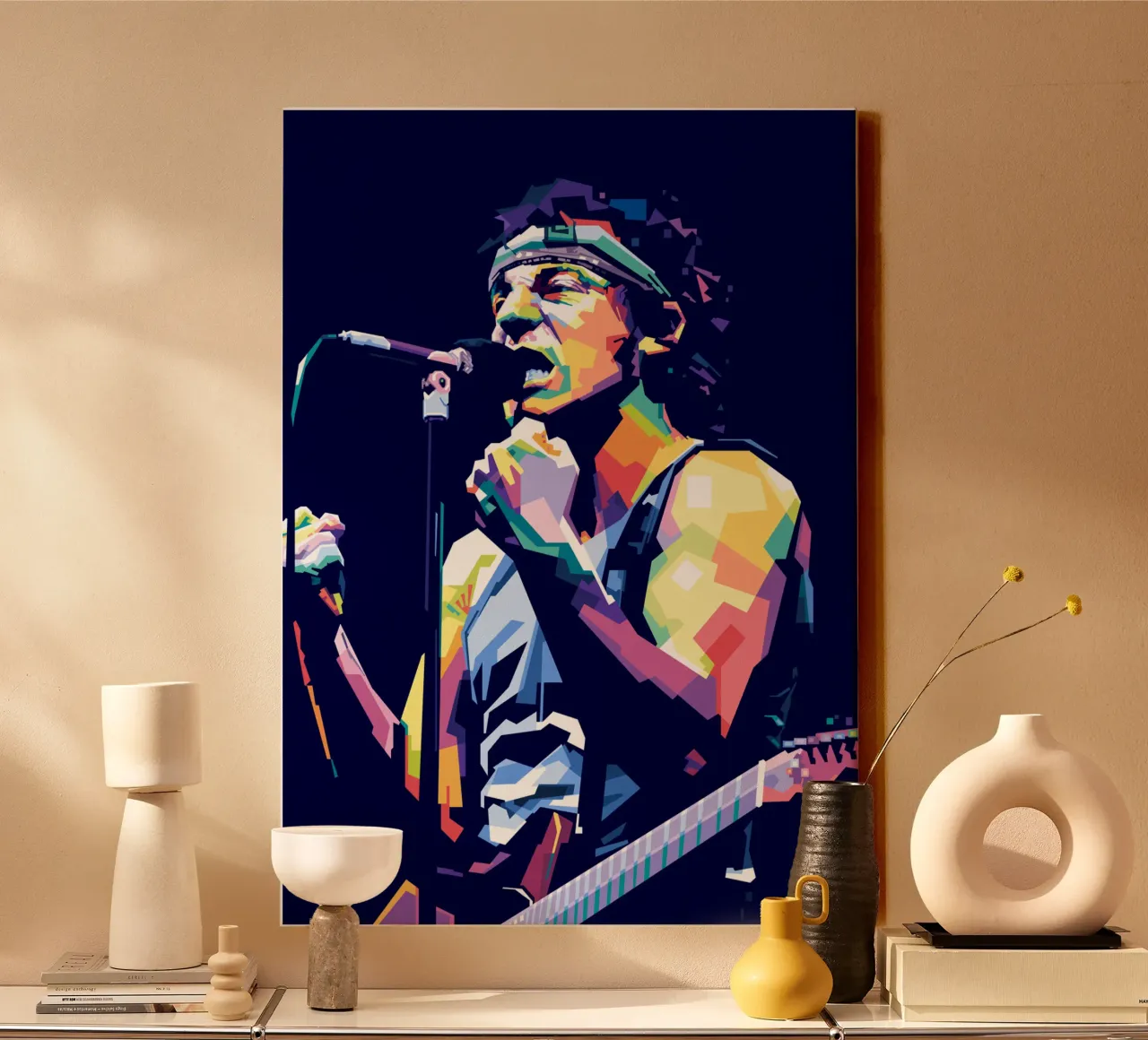 Bruce Springsteen in stile WPAP tela da Alkahfsmart