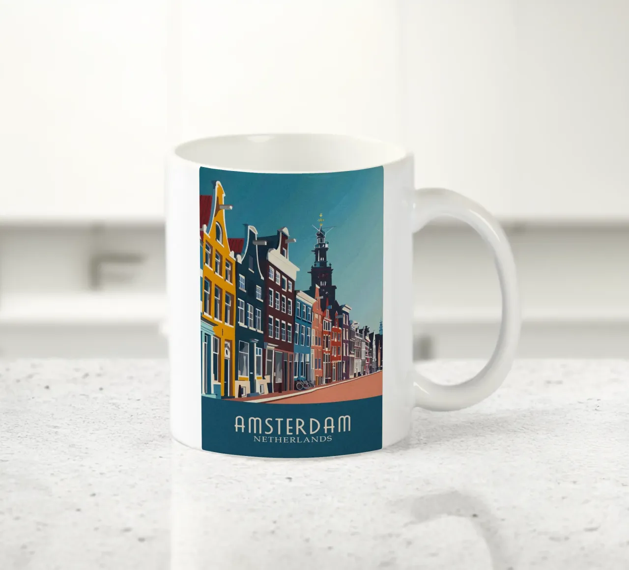 Amsterdam city Netherlands tazza in ceramica da Travelstudio