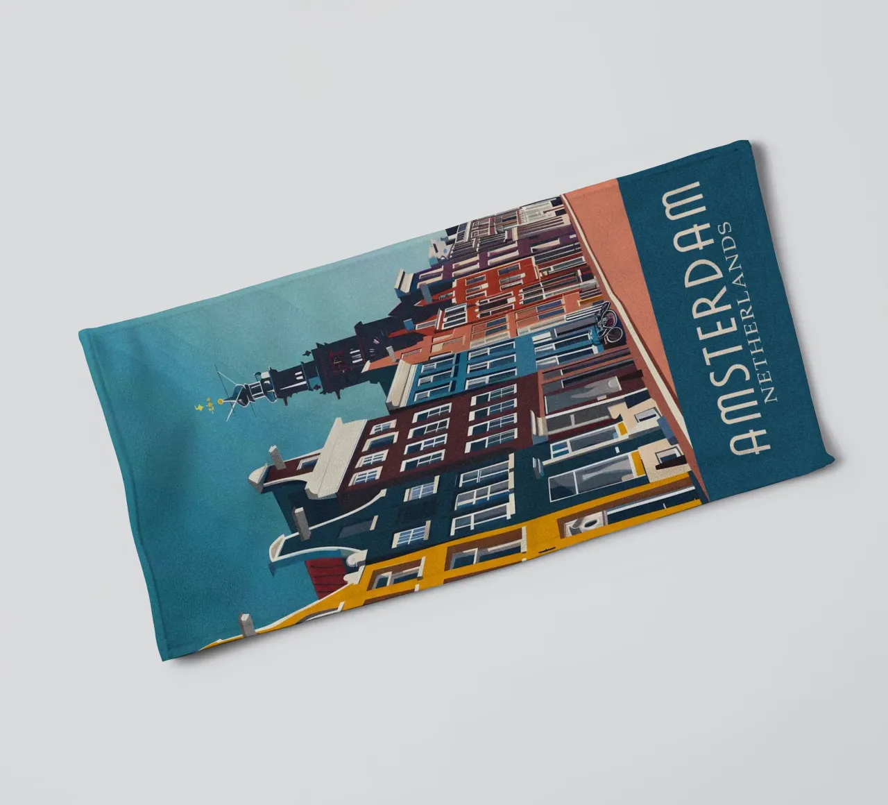 Amsterdam city Netherlands asciugamano da bagno da Travelstudio