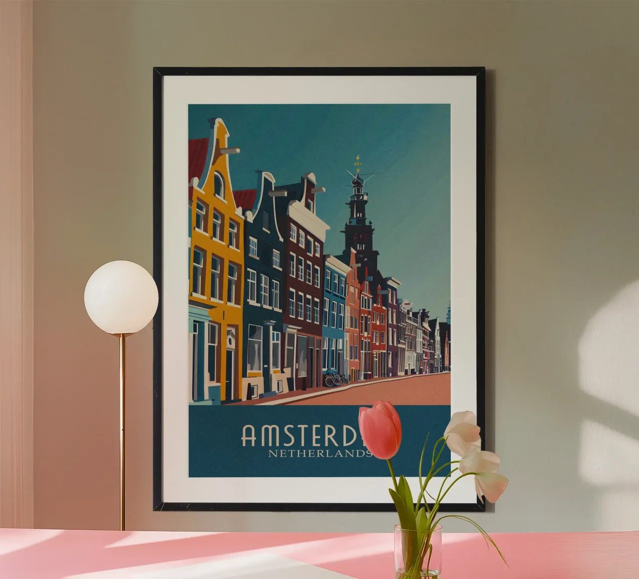 Amsterdam city Netherlands carta hahnemühle da Travelstudio