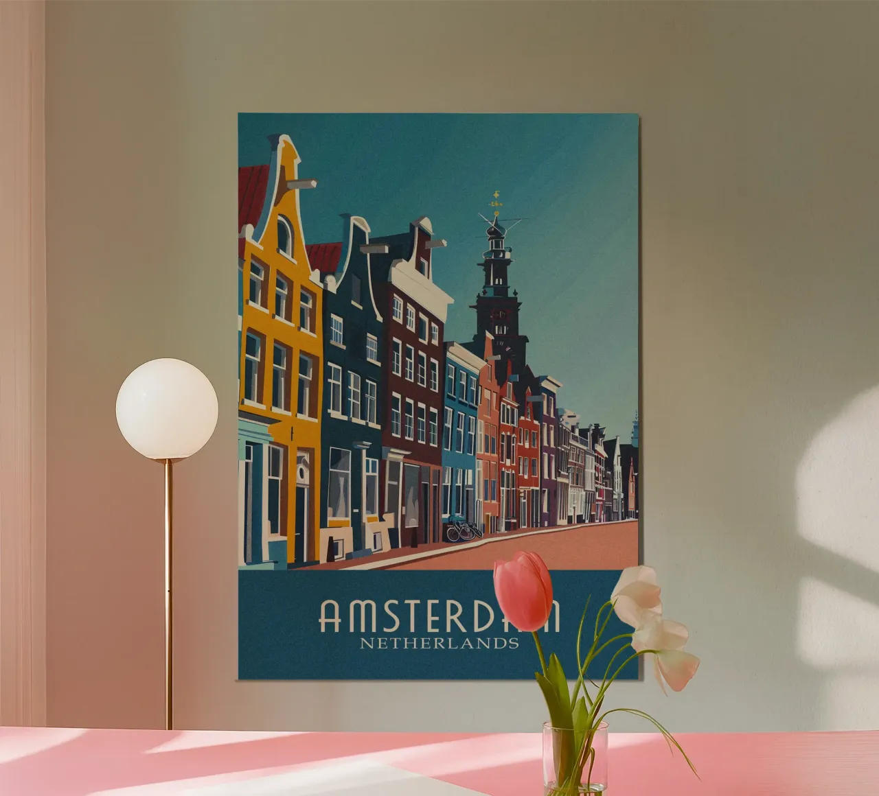 Amsterdam city Netherlands carta hahnemühle da Travelstudio