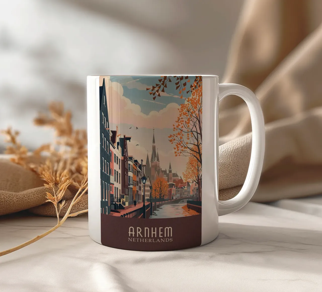 Arnhem city Netherlands tazza in ceramica da Travelstudio
