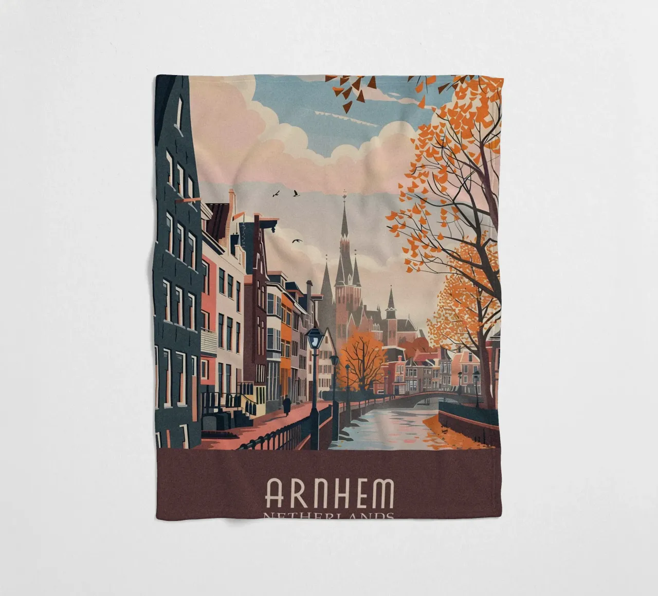 Arnhem city Netherlands coperta in pile da Travelstudio