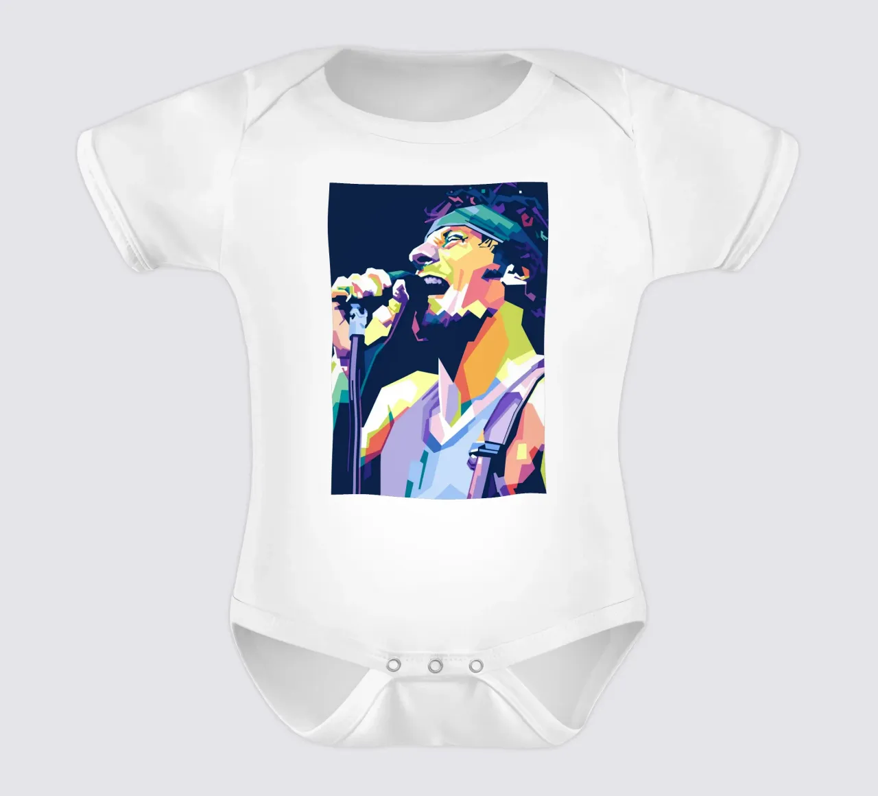 Bruce Springsteen WPAP body neonato maniche corte da Alkahfsmart