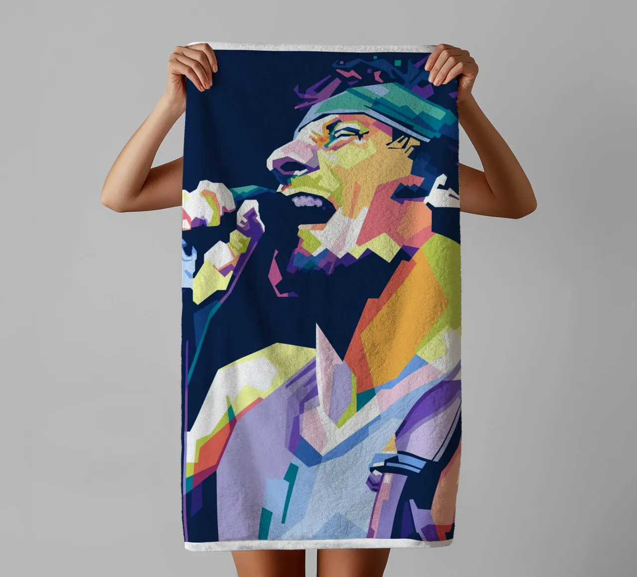Bruce Springsteen WPAP asciugamano da bagno da Alkahfsmart