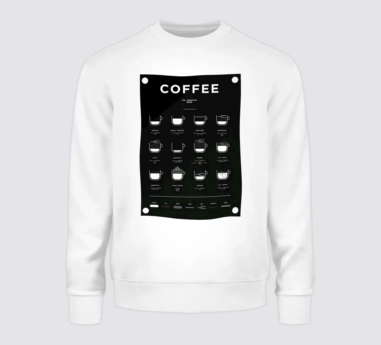 la guida al caffè in nero felpa da Eames