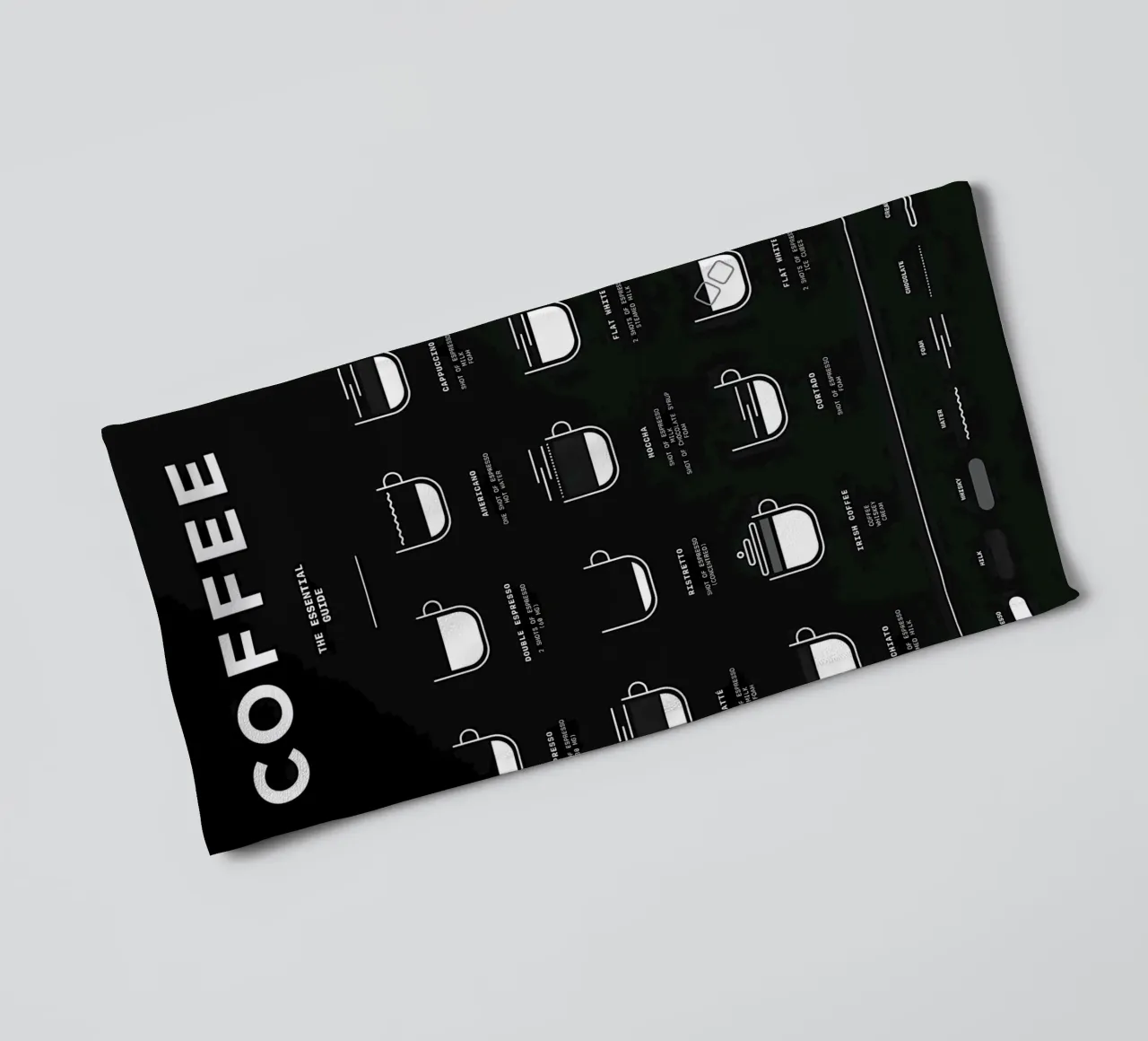 der Kaffeeführer in Schwarz Handtuch von Eames