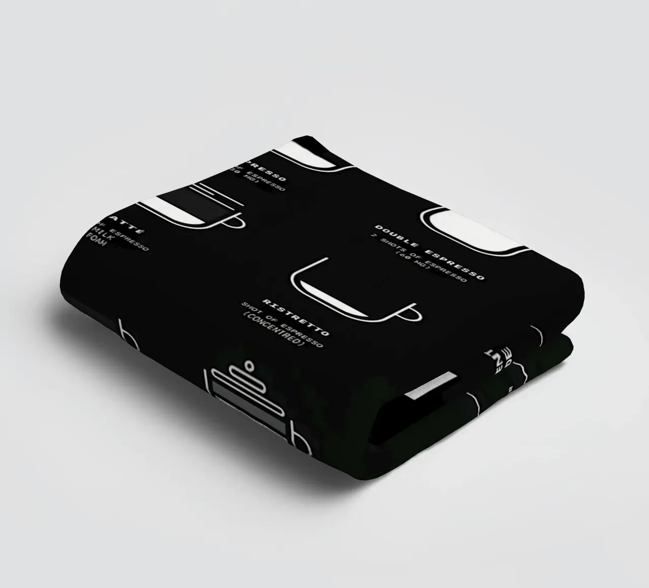 der Kaffeeführer in Schwarz Handtuch von Eames