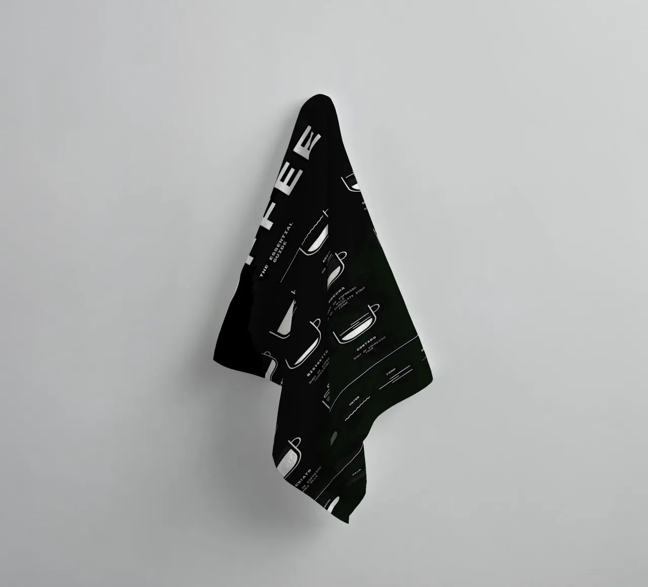 der Kaffeeführer in Schwarz Handtuch von Eames