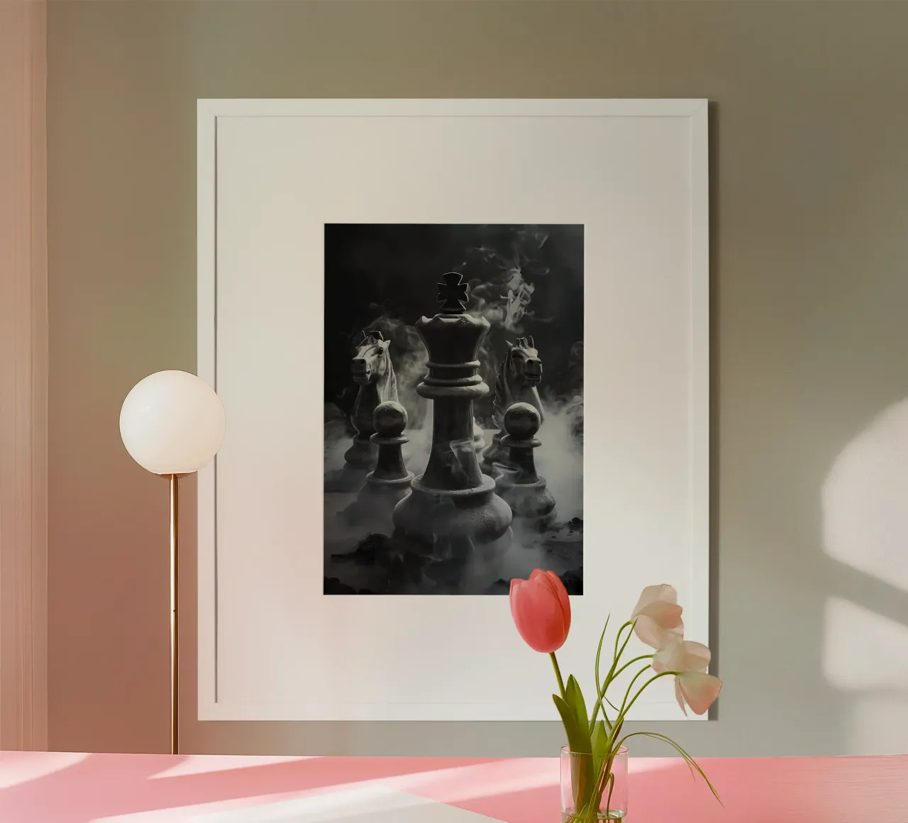 Difesa Siciliana Scacchi poster con telaio in alluminio da Stylianos