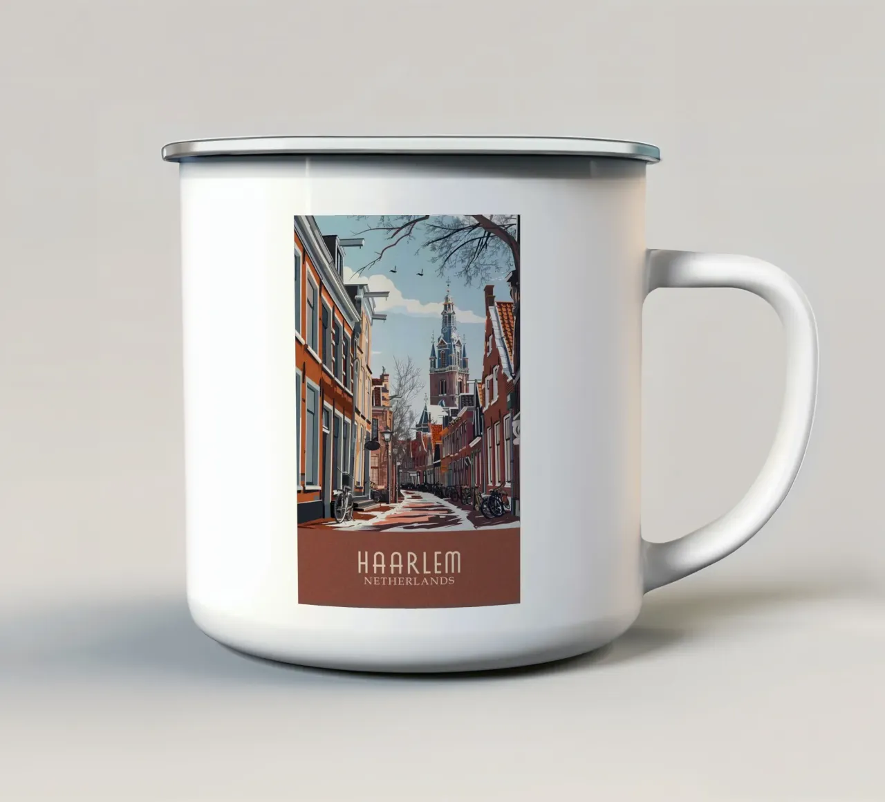 Haarlem city Netherlands tazza in smalto da Travelstudio