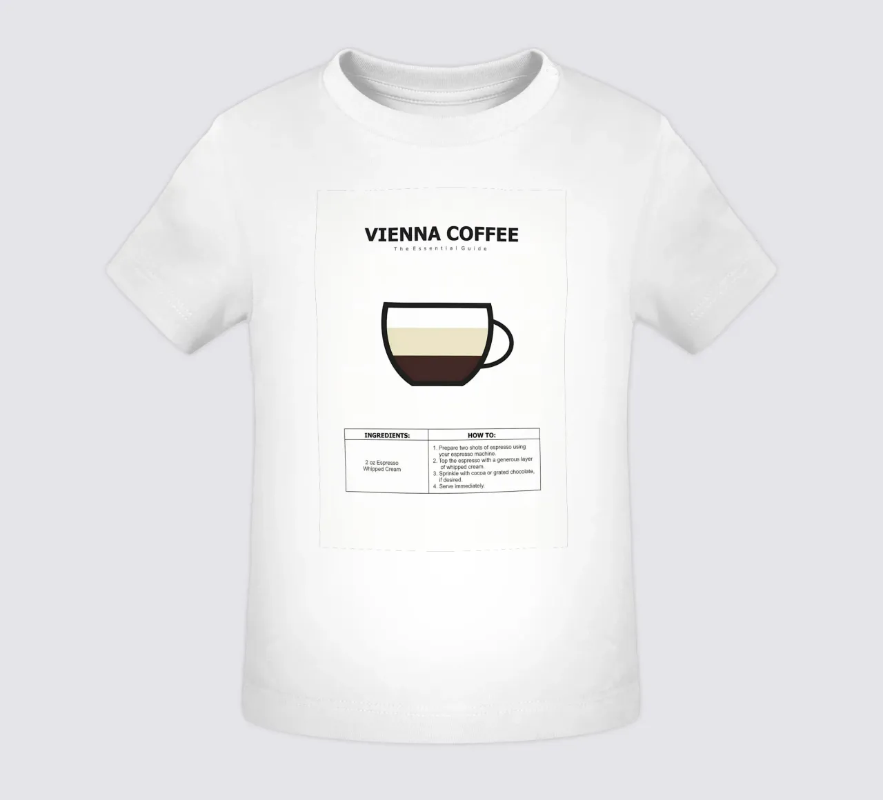 30 coffee guide baby t-shirt by Eames