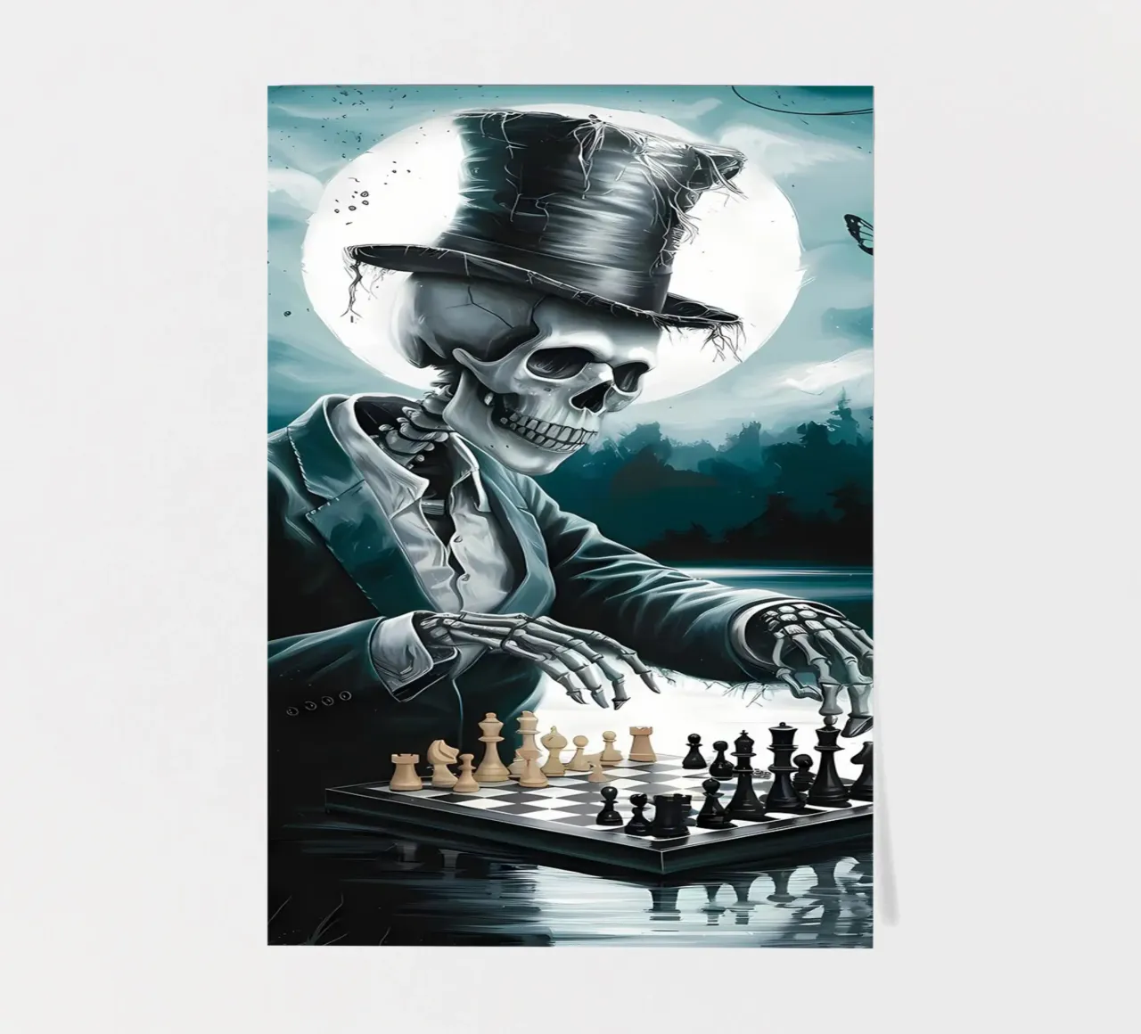 Chess Pieces on Board sticker sheet by Stylianos
