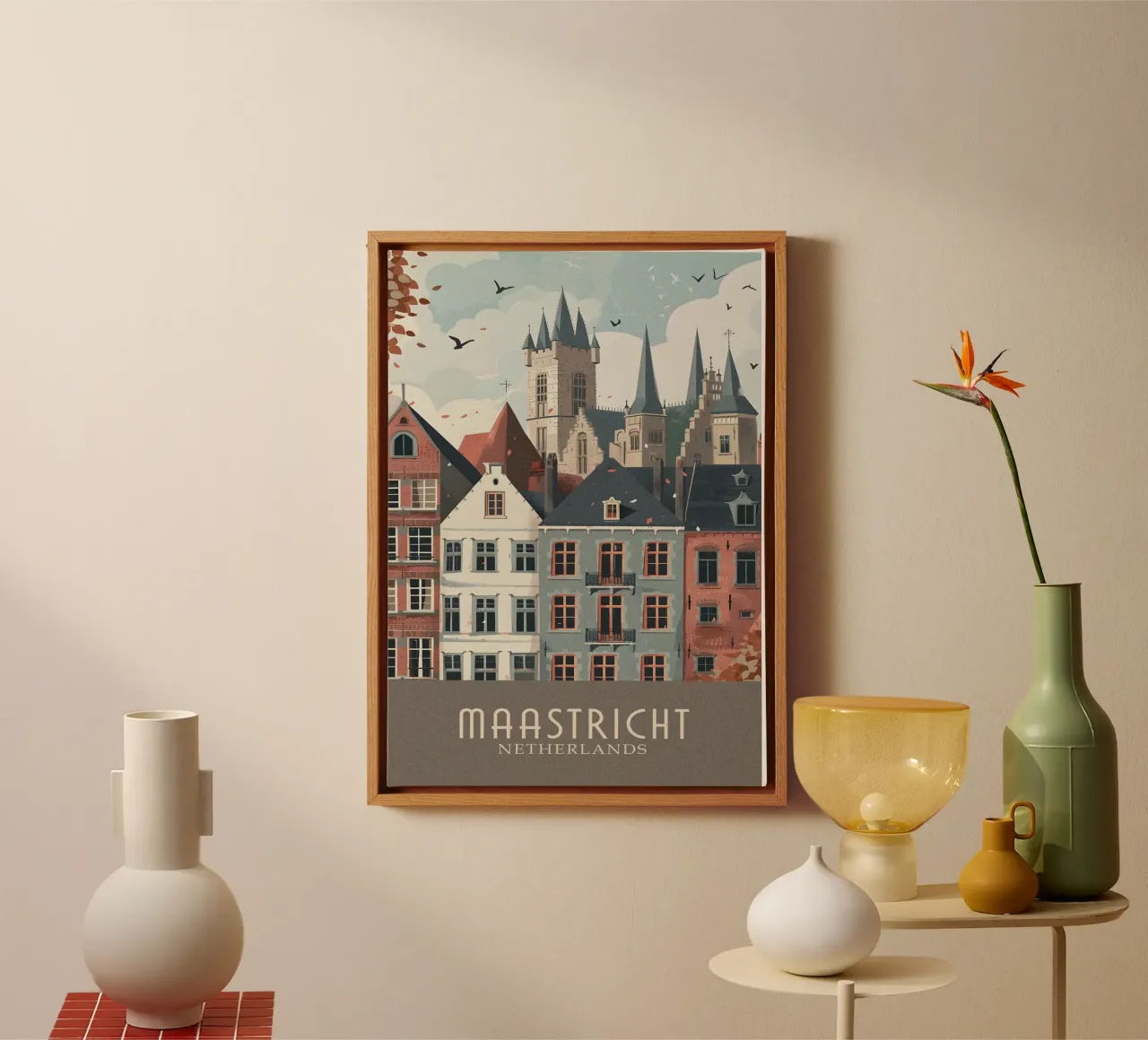 maastricht  city Netherlands tela con Cornice a cassetta da Travelstudio