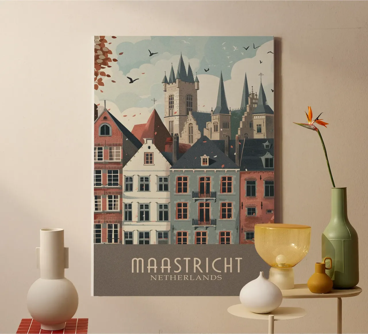 maastricht  city Netherlands tela con Cornice a cassetta da Travelstudio