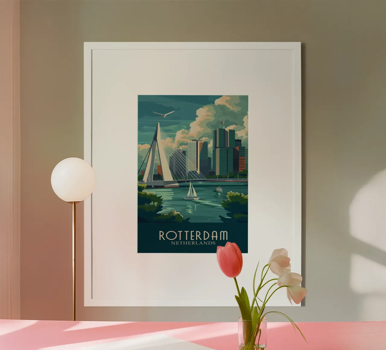 Rotterdam city Netherlands carta hahnemühle da Travelstudio
