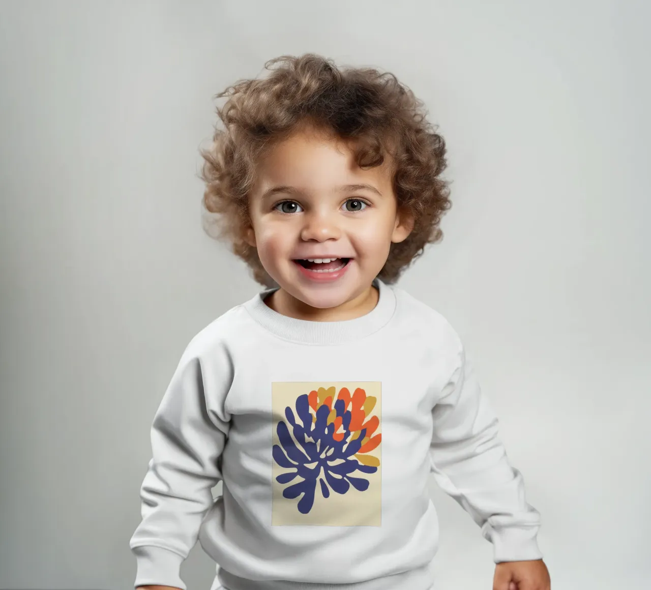 Floreale chic e minimalista felpa neonato da Carinaprint